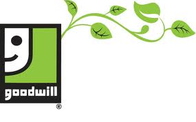 Green Goodwill logo with a vine of leaves