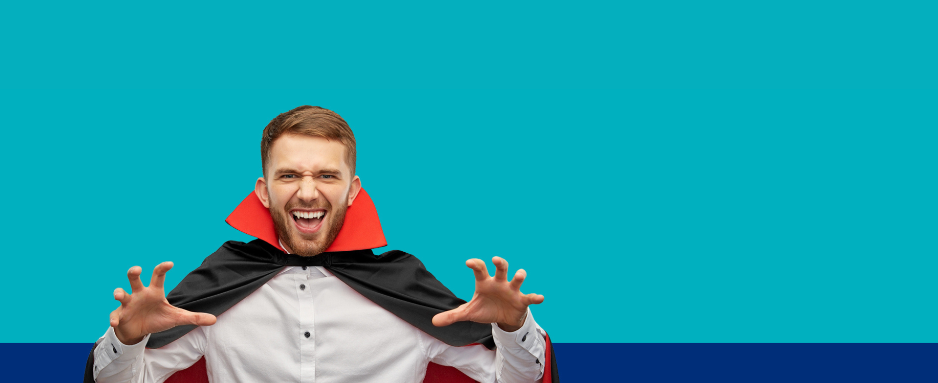 Man dressed up as a vampire