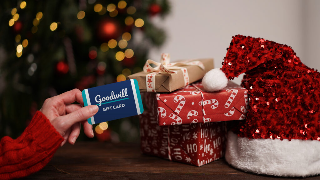Goodwill gift cards make a great stocking stuffer idea!