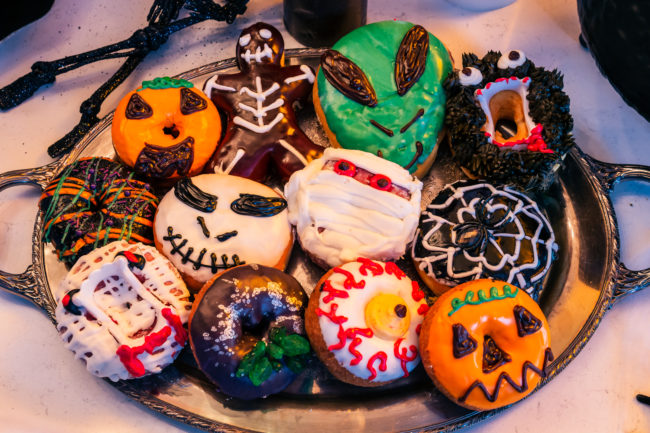 halloween desserts on a table